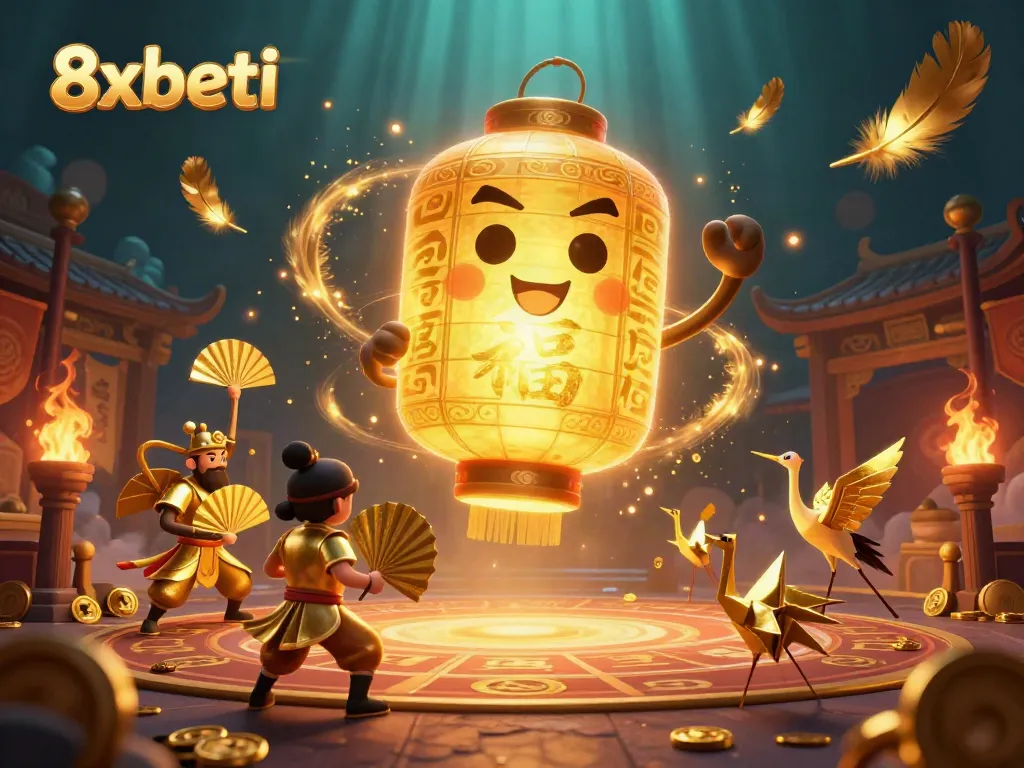 Experience vibrant casino energy with the 8xbeti lantern spirit in a dynamic night market scene.