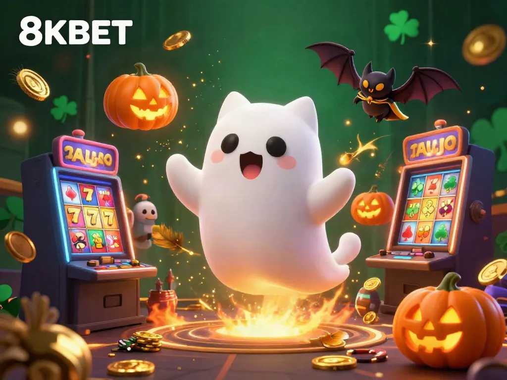 Experience thrilling gameplay with vibrant ghosts and dynamic slots at 8KBET casino.