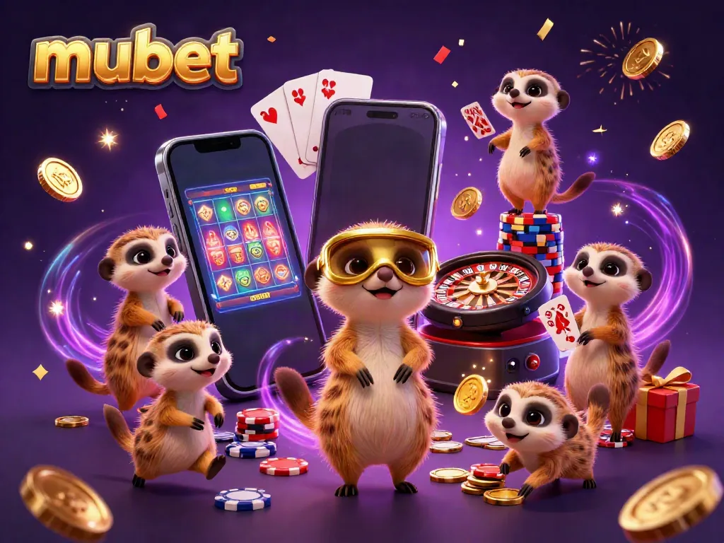 Engage with mubet's colorful casino scene as meerkats take charge of the gaming action.