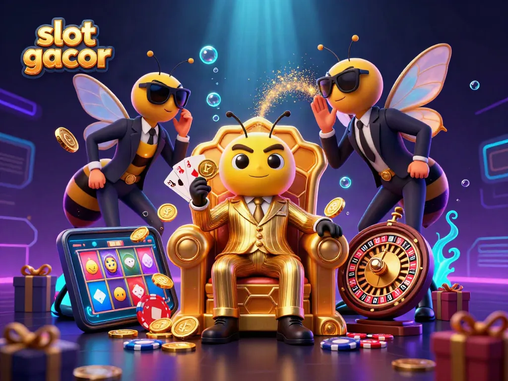 Experience thrilling gameplay with the slot gacor mobile game illustrated in a vibrant 3D scene.