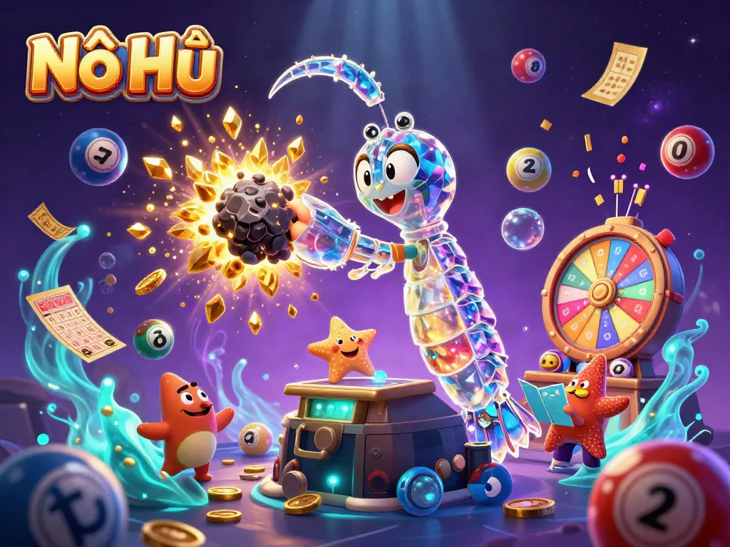 Experience the thrill of Nổ Hũ with characters in a vibrant casino-themed adventure, bursting with excitement!