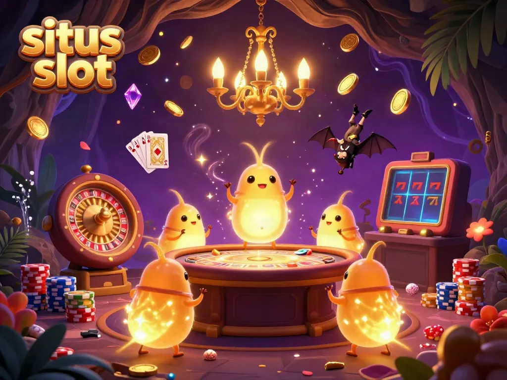 Experience dynamic casino fun with glowing characters in a stunning situs slot scene.
