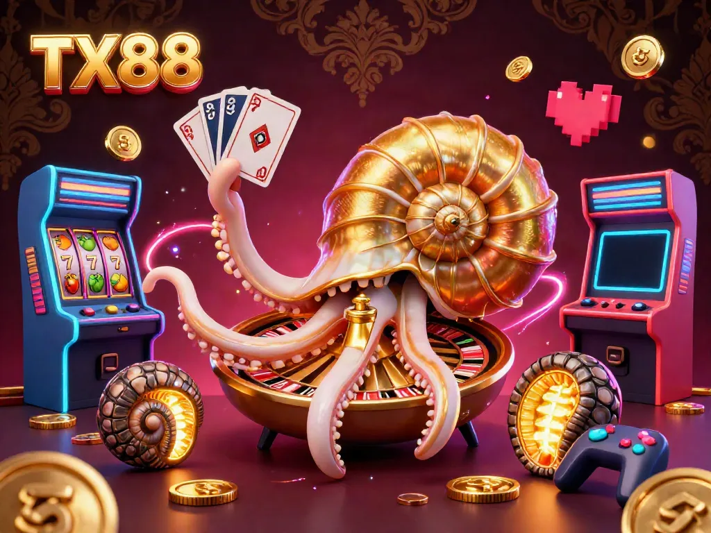 Experience thrilling wins with TX88, featuring a giant nautilus roulette and vibrant casino games.