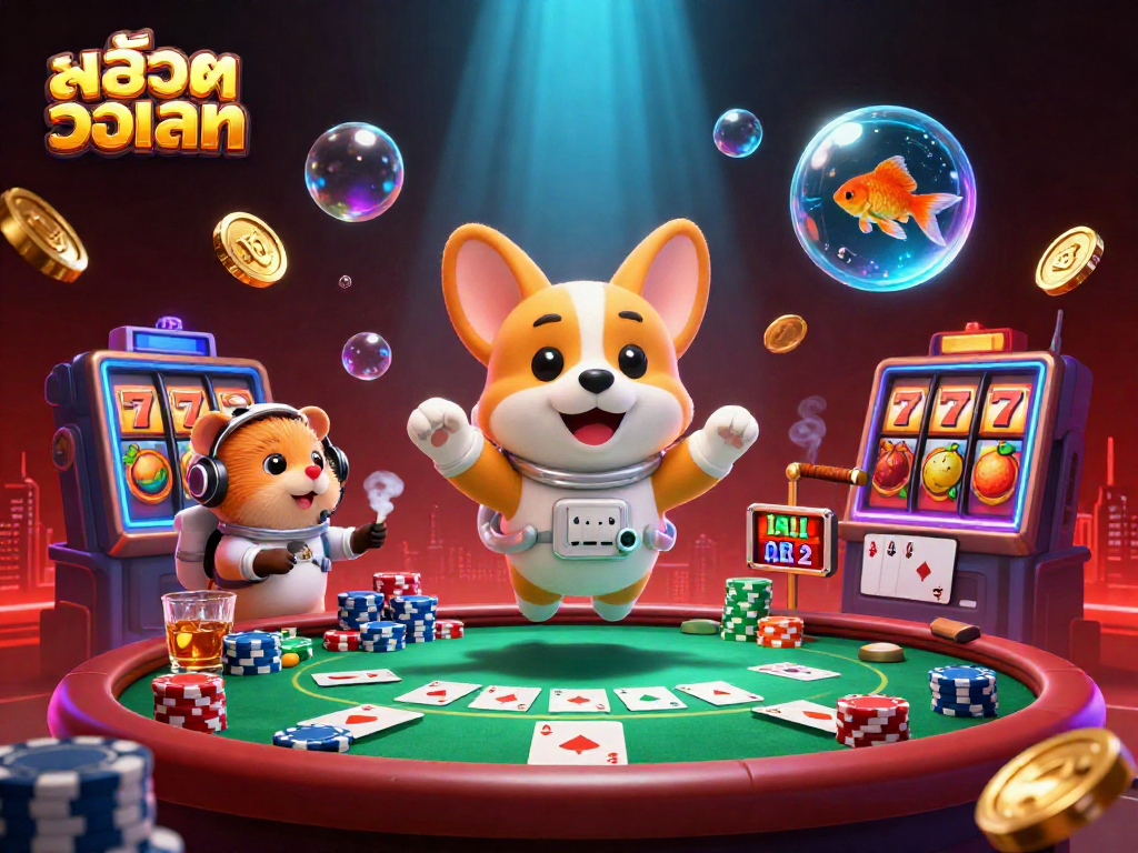Experience excitement in a floating casino scene as สล็อตวอเลท redefines online gambling with vibrant visuals.