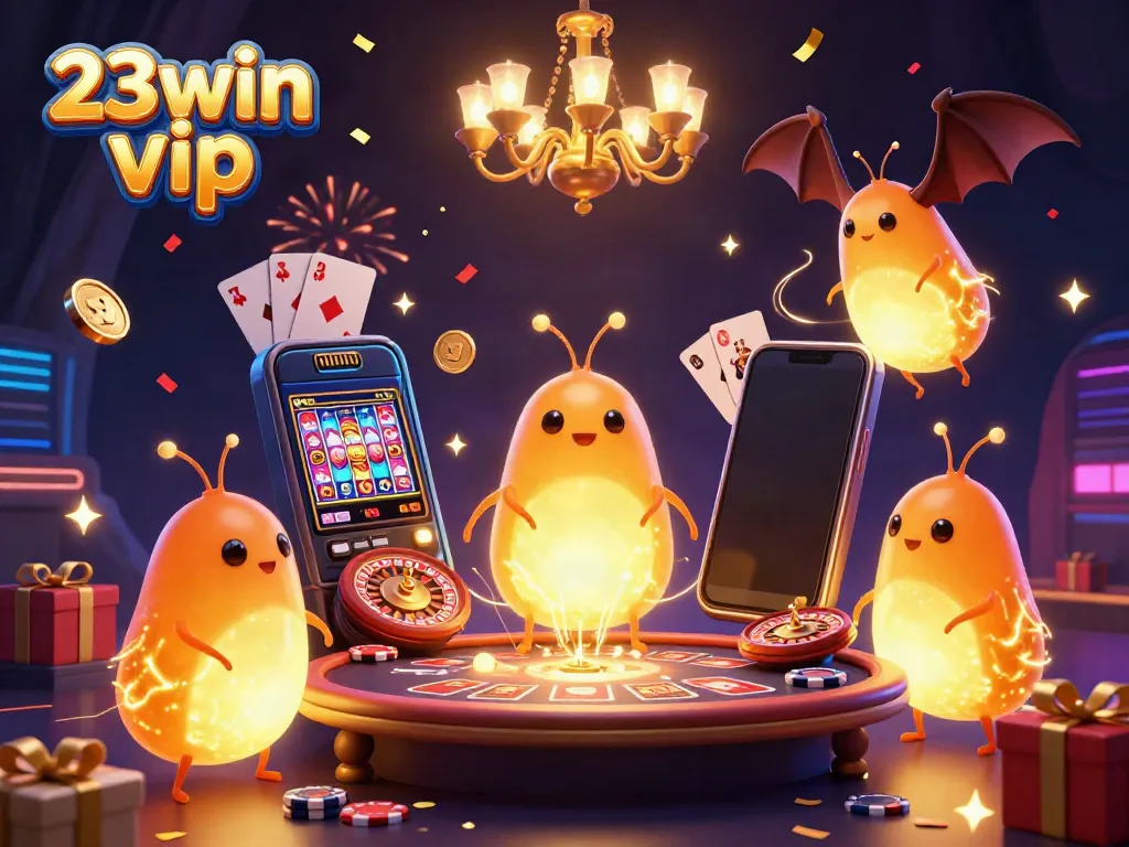 Engage in excitement with 23win vip as glowworms illuminate a vibrant cave casino.