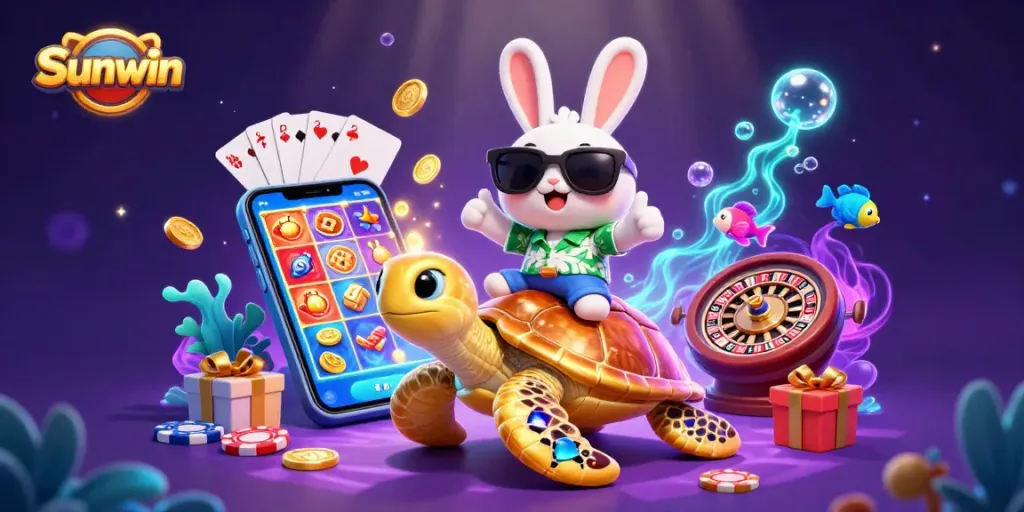 Experience the excitement of Sunwin, where the lucky rabbit and golden turtle thrive in casino action.