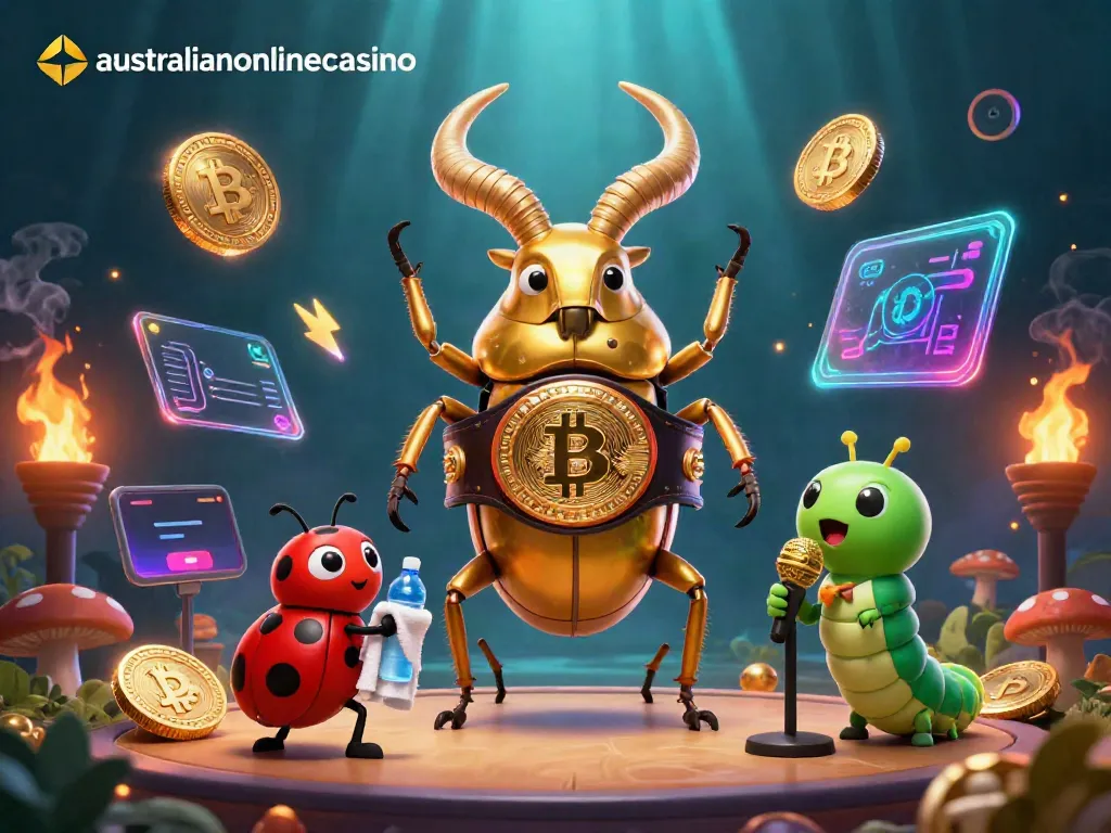 Experience thrilling gameplay at australianonlinecasino with vibrant characters and dynamic gaming elements.